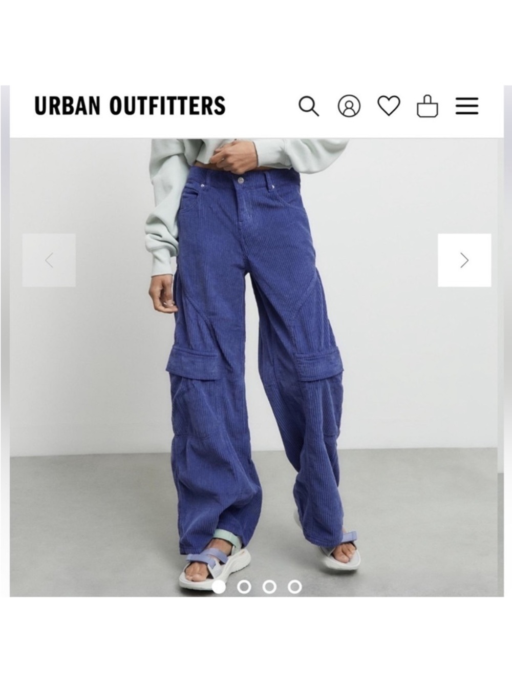 URBAN OUTERFITTERS Carpenter Low-Rise Baggy Corduroy Pants. 24. NWT.